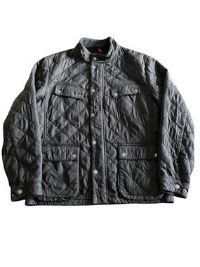 Vintage Boston Traders Black Quilted Utility Jacket (L)
